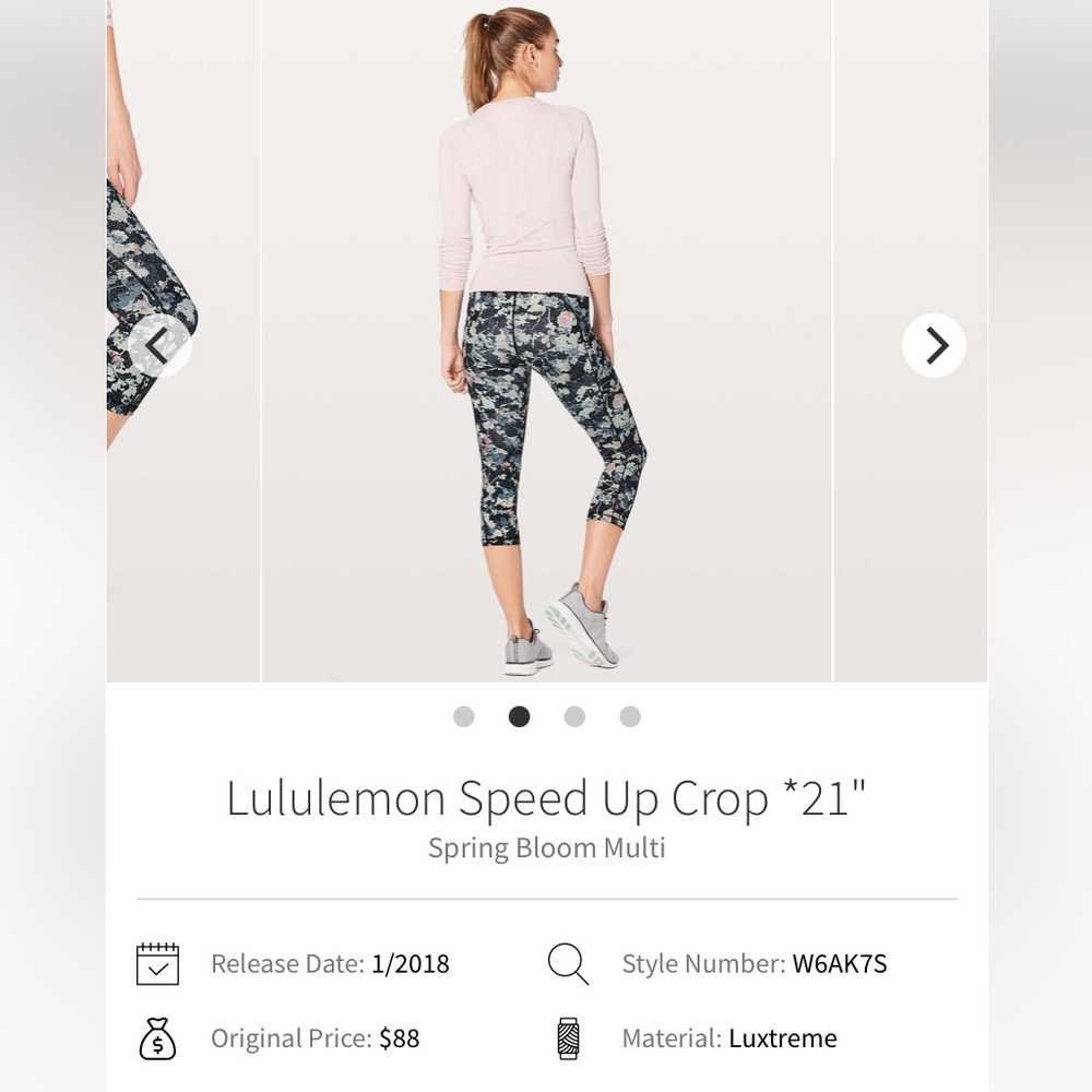 Lululemon speed up crop leggings